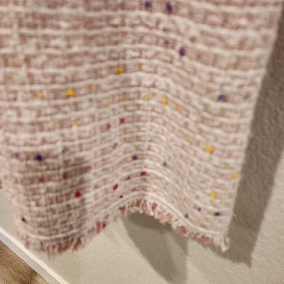 Kate Spade Pink Multicolor Mainline Tweed Long Jacket Coat size 14 - Picture 15 of 15